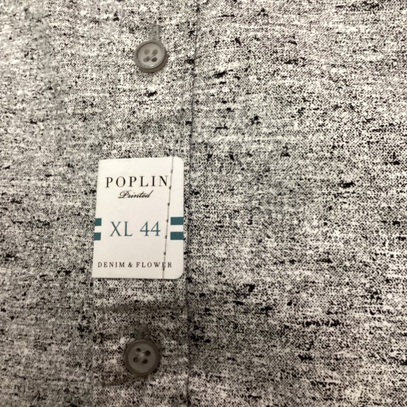 Denim & Flower Ricky Singh Mens XL Gray Printed Texture Long Sleeve Shirt - Picture 10 of 10